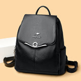 Casual Travel Women's Backpack Versatile High-End Street Trend PU Material Waterproof And Wear-Resistant Daily Match Mom Bag 0