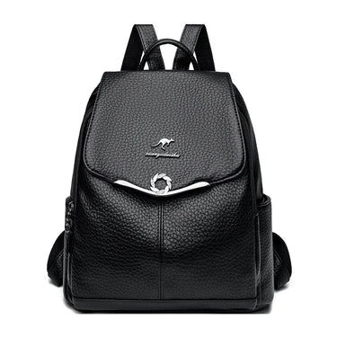Casual Travel Women's Backpack Versatile High-End Street Trend PU Material Waterproof And Wear-Resistant Daily Match Mom Bag 3