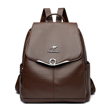 Casual Travel Women's Backpack Versatile High-End Street Trend PU Material Waterproof And Wear-Resistant Daily Match Mom Bag 4