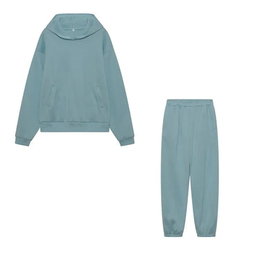 Casual Two-Piece Cap Suit with Thickened Long-Sleeved Sweater and Pants – 2024 Trend 10