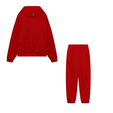 Casual Two-Piece Cap Suit with Thickened Long-Sleeved Sweater and Pants – 2024 Trend 12