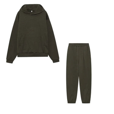 Casual Two-Piece Cap Suit with Thickened Long-Sleeved Sweater and Pants – 2024 Trend 7