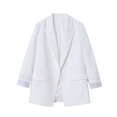 Charmchant Oversized Linen Blazer – Effortless Casual Office Style 6