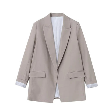Charmchant Oversized Linen Blazer – Effortless Casual Office Style 7