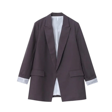 Charmchant Oversized Linen Blazer – Effortless Casual Office Style 8