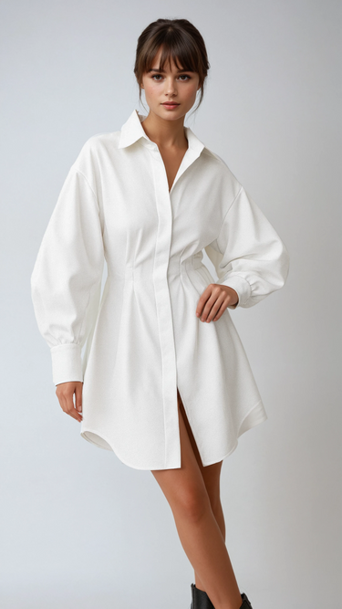 Oversized Long Sleeve Shirt Dress