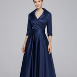 Chic A-Line Dress – Stylish Lapel Design for Effortless Summer Elegance 3
