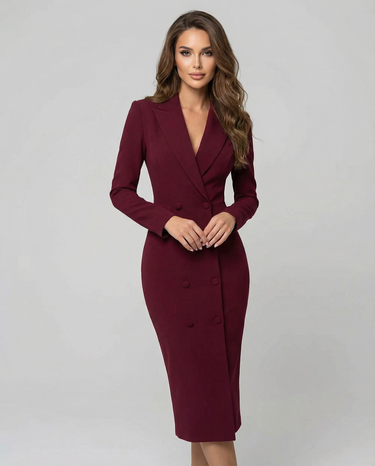 Chic Black Blazer Dress – Tailored Minimalist Design for Modern Sophistication 0