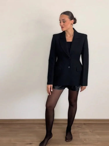 Chic Blazer Jacket – Elegant Notched Collar for Versatile Styling 5