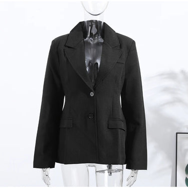 Chic Blazer Jacket – Elegant Notched Collar for Versatile Styling 6