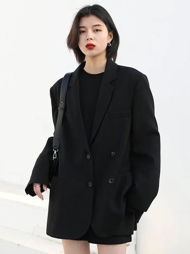Chic Ven Blazer – Elegant Solid Long Sleeve Office Coat 2