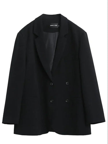 Chic Ven Blazer – Elegant Solid Long Sleeve Office Coat 5