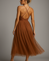 Corset Chiffon Midi Gown 1