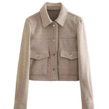 Cropped Button-Front Jacket 5