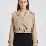Cropped Trench-Style Jacket 1
