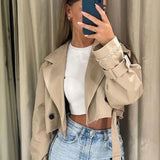 Cropped Trench-Style Jacket 2