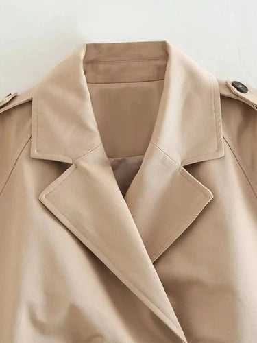 Cropped Trench-Style Jacket 6