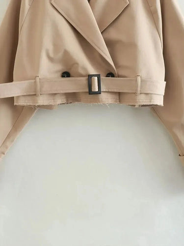 Cropped Trench-Style Jacket 7
