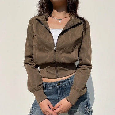 Cropped Zip-Up Utility Jacket 0
