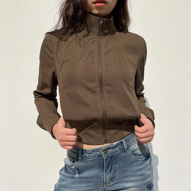 Cropped Zip-Up Utility Jacket 1