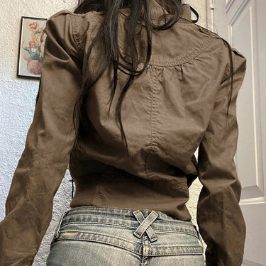 Cropped Zip-Up Utility Jacket 4