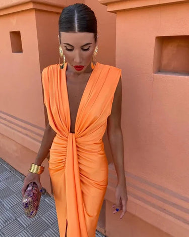 Darcy | Elegant Pleated Maxi Dress 2