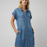 Denim Shirt Dress – Relaxed Fit with Functional Pockets for Effortless Summer Style 1