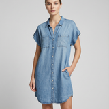 Denim Shirt Dress – Relaxed Fit with Functional Pockets for Effortless Summer Style 3
