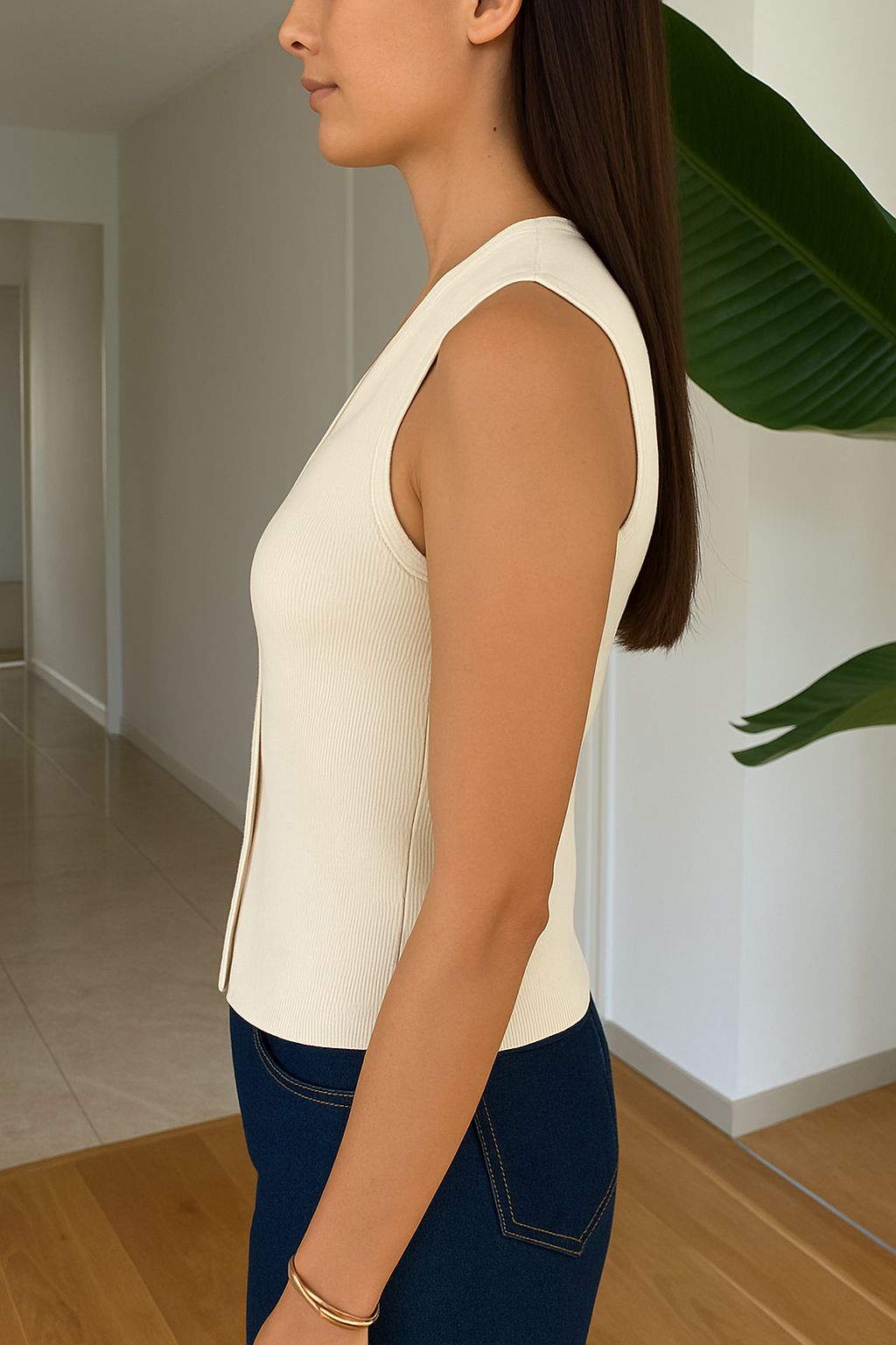 Diana Tricot Knit Waistcoat