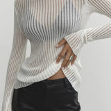 Erika | Women’s Sheer Wool Top | Lightweight 6