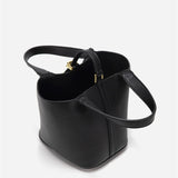 Elaris | Luxe Taupe Leather Bucket Bag – Timeless & Elegant 5