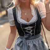 Elegant Dirndl Dress Set With Apron And Blouse 1