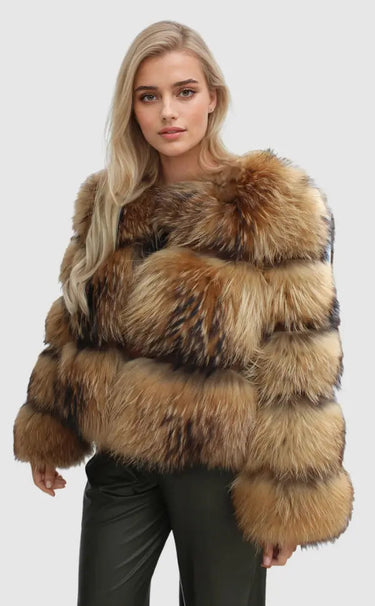 Elegant Faux Fur Women's Jacket – Warm Winter Coat for Casual and Formal Occasions, Available in Sizes S to XL 0
