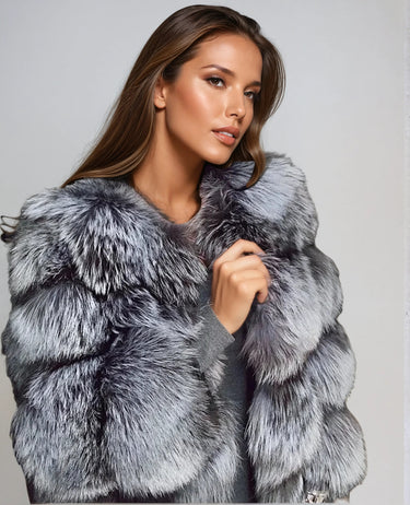 Elegant Faux Fur Women's Jacket – Warm Winter Coat for Casual and Formal Occasions, Available in Sizes S to XL 2