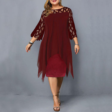Elegant Plus Size Midi Dress 1