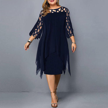 Elegant Plus Size Midi Dress 2