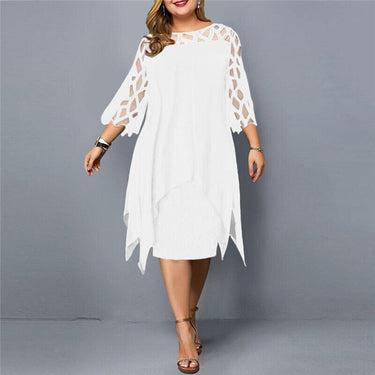 Elegant Plus Size Midi Dress 6