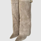 Elegant Women's Knee High Boots – Black Leather or Suede with Slim Design for All-Day Comfort and Versatile Style 0