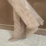 Elegant Women's Knee High Boots – Black Leather or Suede with Slim Design for All-Day Comfort and Versatile Style 4