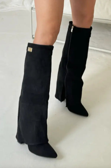 Elegant Women's Knee High Boots – Black Leather or Suede with Slim Design for All-Day Comfort and Versatile Style 8
