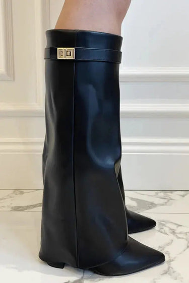 Elegant Women's Knee High Boots – Black Leather or Suede with Slim Design for All-Day Comfort and Versatile Style 9