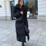 Elegant long winter jacket for women 0
