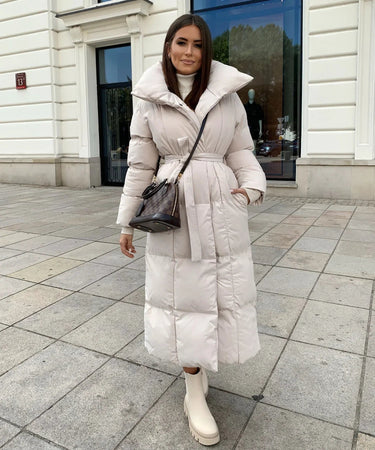 Elegant long winter jacket for women 2