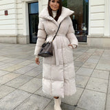 Elegant long winter jacket for women 3