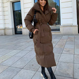 Elegant long winter jacket for women 5