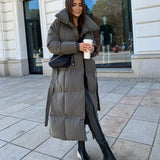 Elegant long winter jacket for women 7