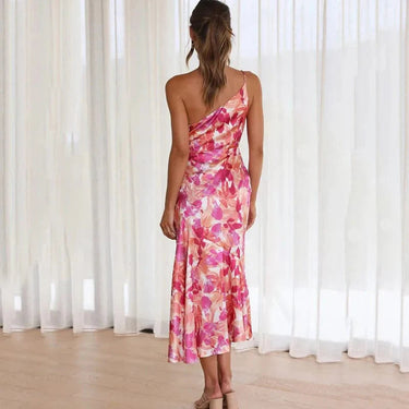 Elfriede | Elegant one-shoulder floral dress – Feminine chic for special occasions 2