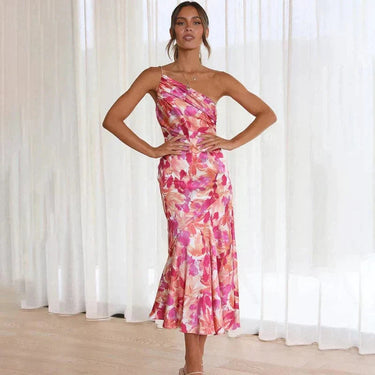 Elfriede | Elegant one-shoulder floral dress – Feminine chic for special occasions 3