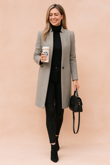 Eliza Women's Coat – Minimalist Straight Cut for Versatile Everyday Style 1