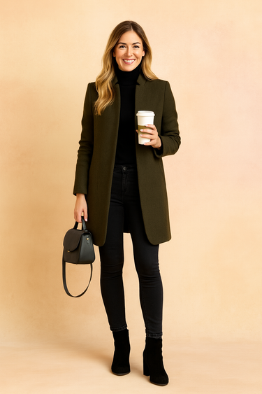 Eliza Women's Coat – Minimalist Straight Cut for Versatile Everyday Style 4
